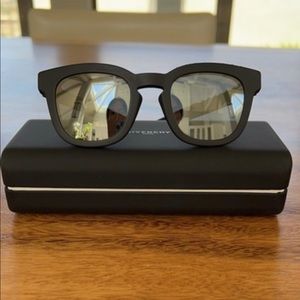 Givenchy Matte Black Square Mirrored Sunglasses
